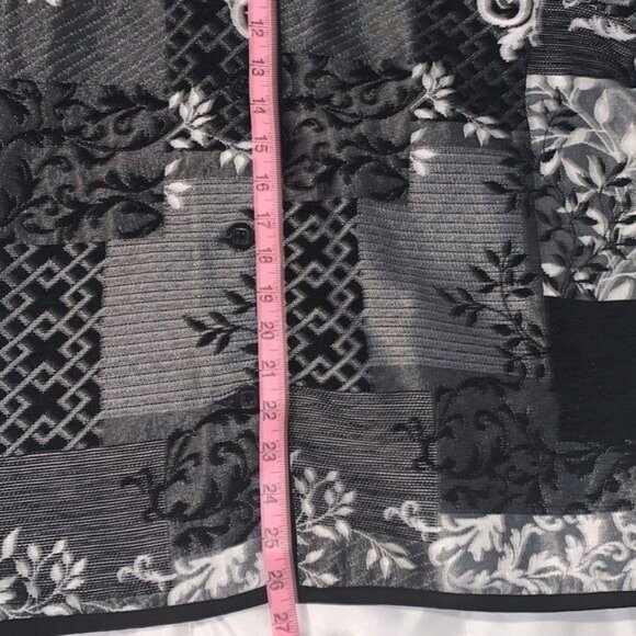Drapers & Damons Womens Floral Patchwork Jacket Black & White - Picture 11 of 11